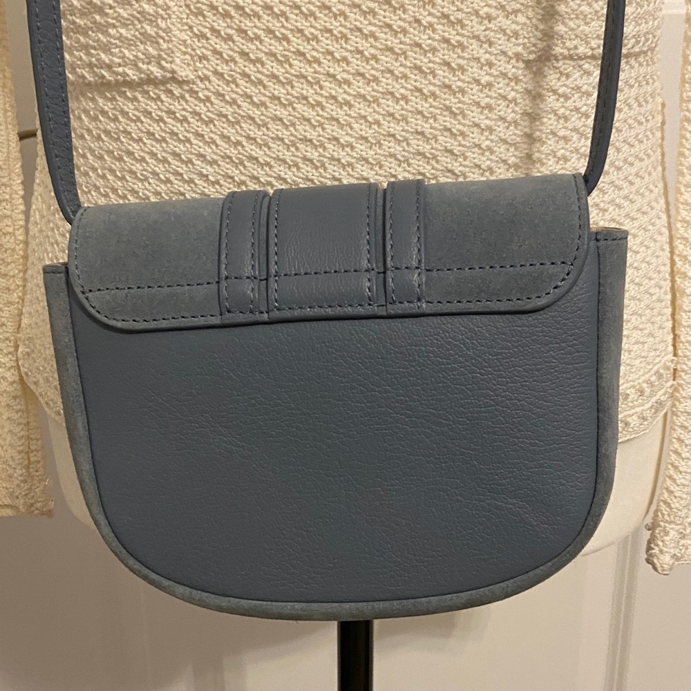 See By Chloe Hana Leather and Suede Crossbody Bag in Stormy Sky - Picture 8 of 14